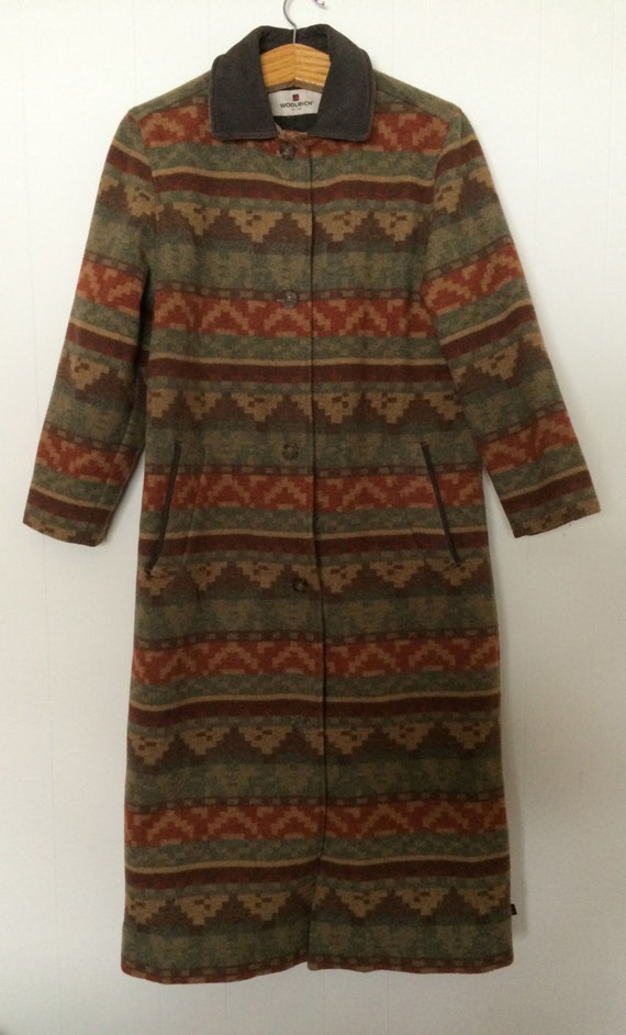 Polo Ralph Lauren Jacket VTG Southwestern Robe Coat Ranch Duster Aztec  Rodeo Red