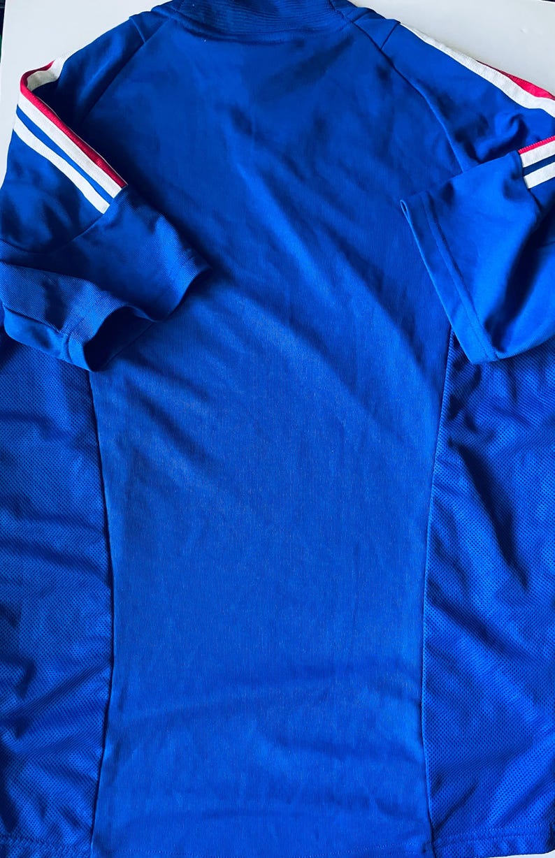 Vintage France Soccer Jersey - Adidas - Athletic World Cup Futbol Jersey - French National Team - L Kids image 3