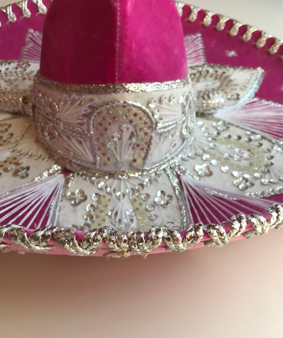 Hot Pink Mexican Sombrero Hat - Fusia Pink! - Stu… - image 3