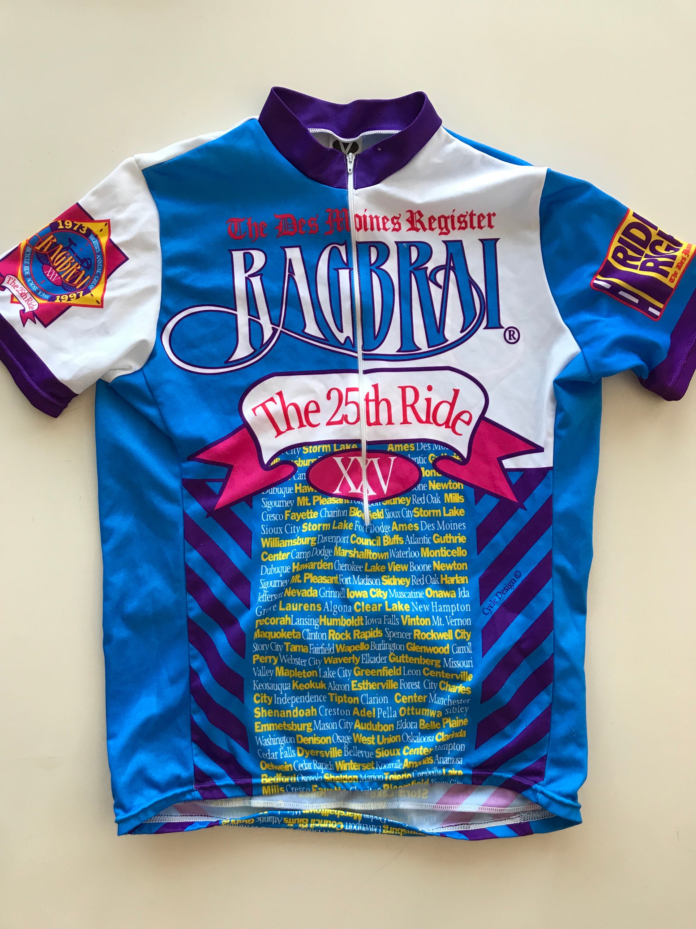 Iowa Cycle Jersey Vintage RAGBRAI Ride Across Iowa Jersey Etsy