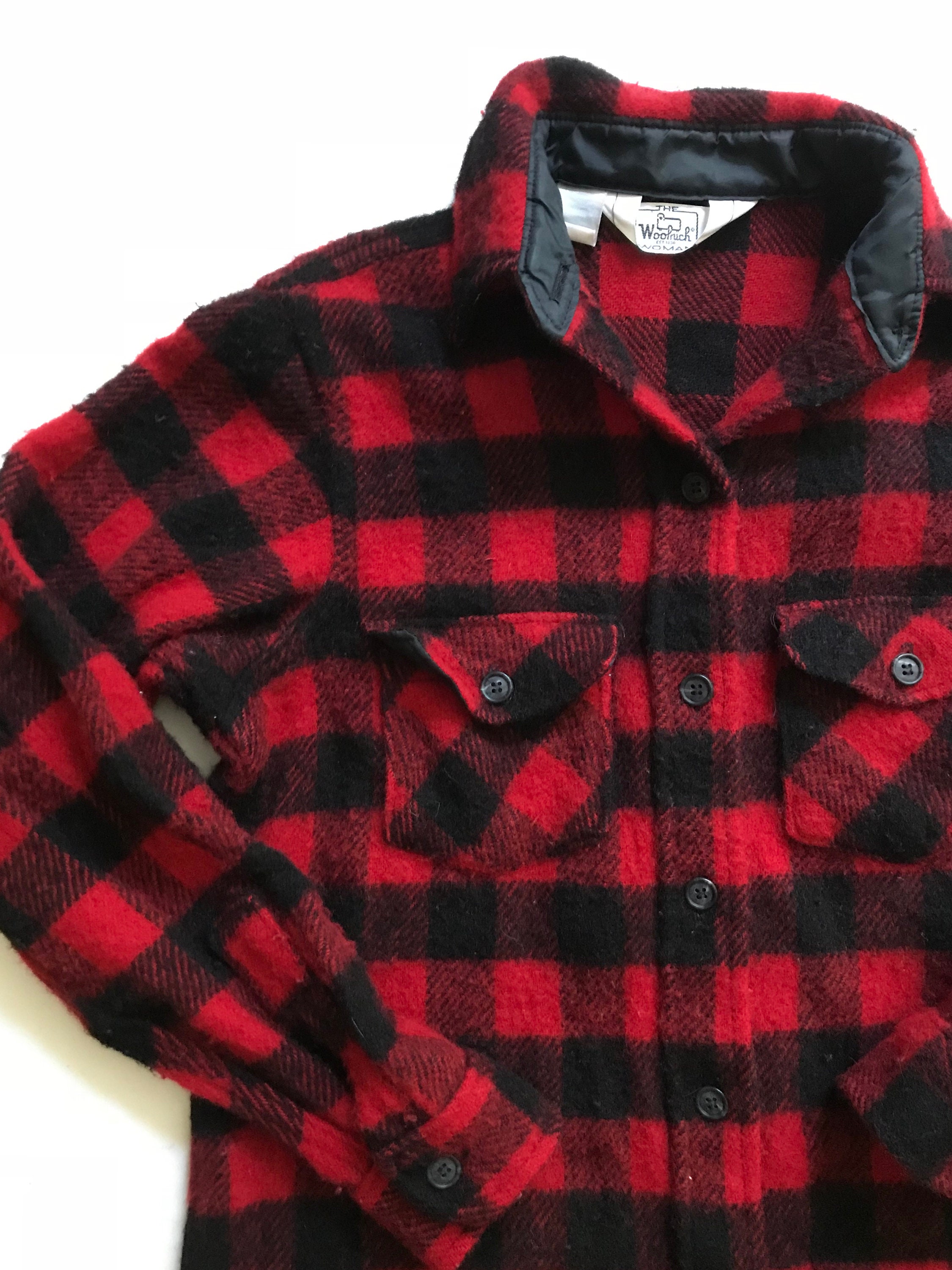 Vintage Woolwich Red Black Check Buffalo Plaid Coat Buffalo Check Shirt ...