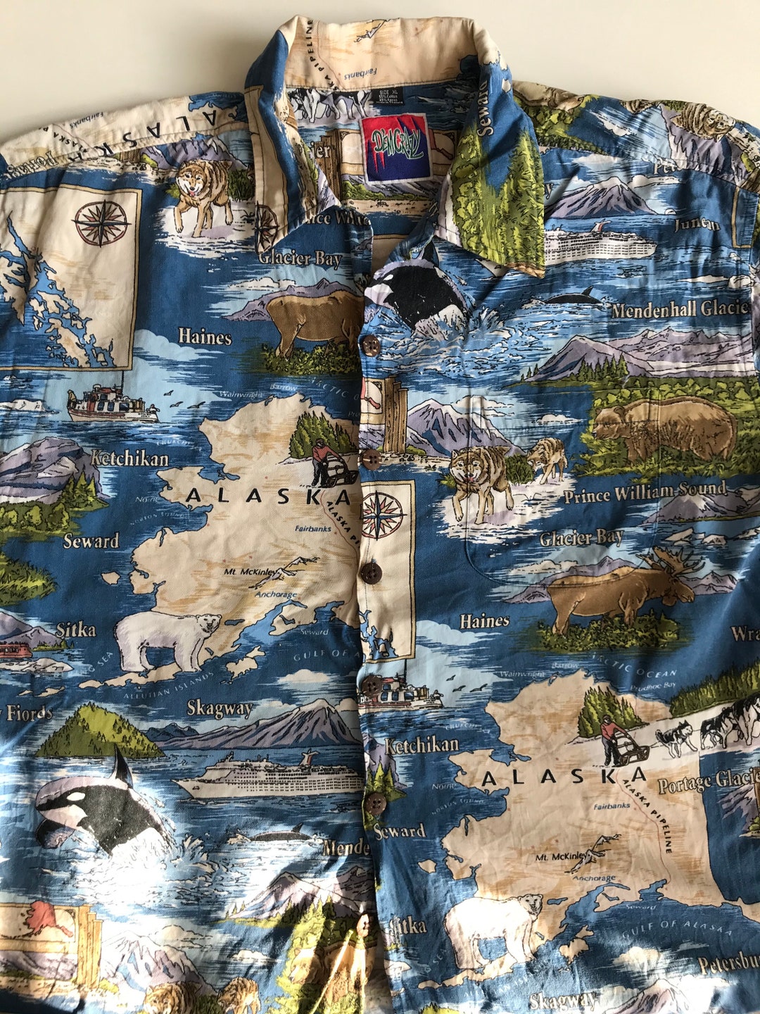Alaska Map Shirt LOVE This Cool Colors & Fantastic Motifs and Graphics