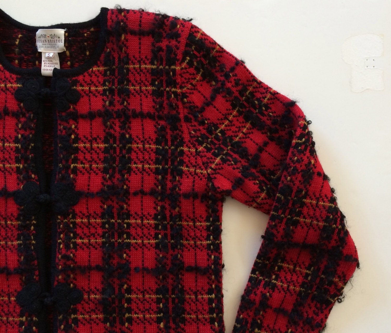 Tartan Plaid Sweater Vintage Susan Bristol Iconic | Etsy