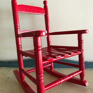 Red Rocking Chair - for Kids! - Charming Small Old School Decor ...
