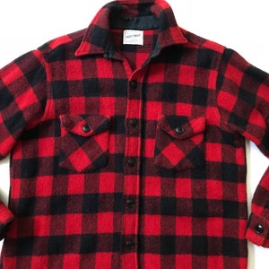 red flannel wool jacket