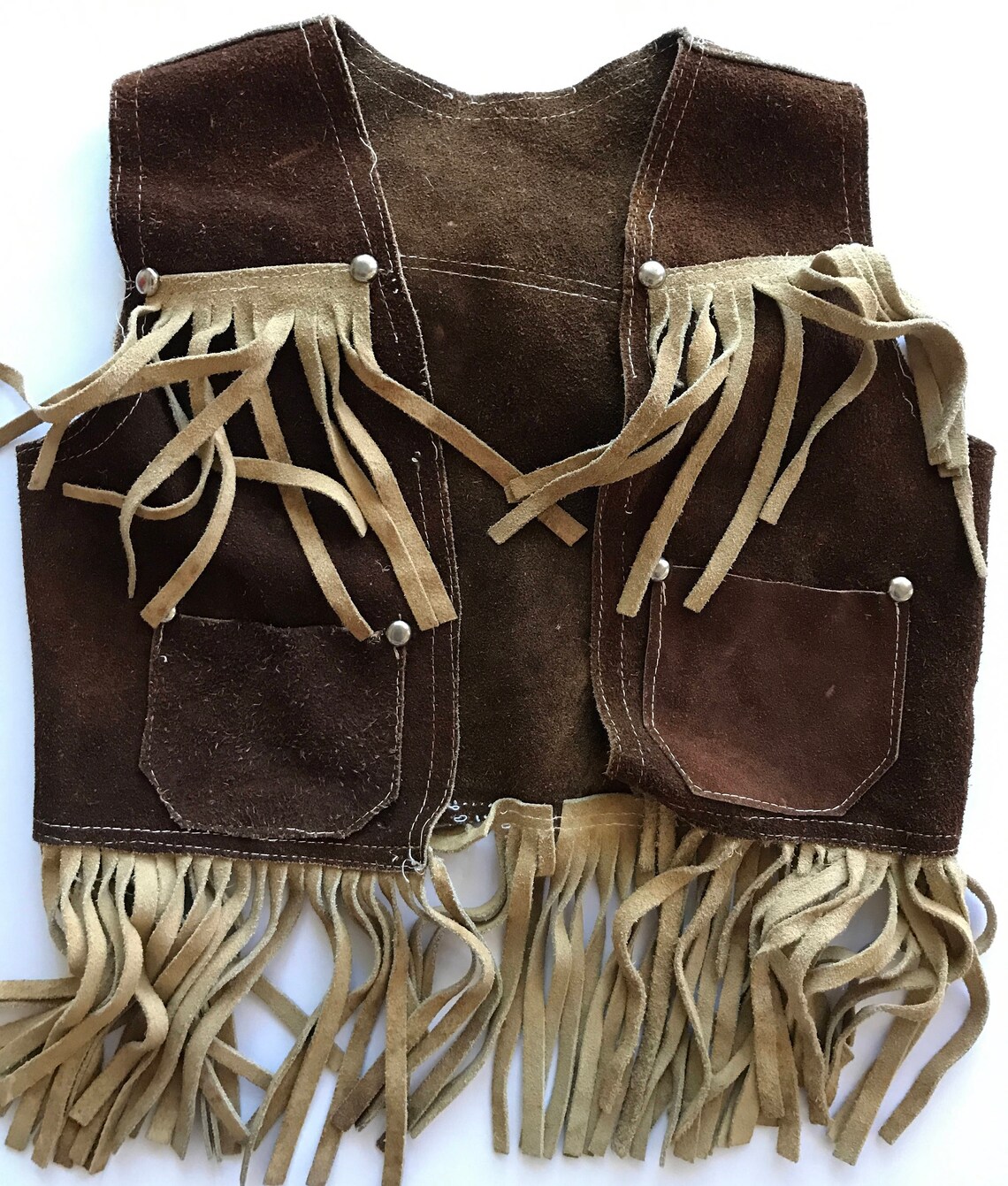 Kids Cowboy Vest Suede Rustic Cool W Great Fringe Boho Etsy