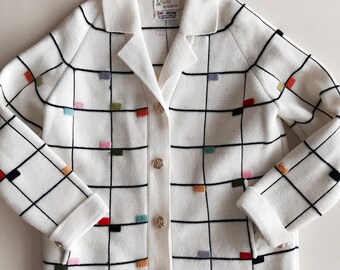 Retro Golf Sweater - Fantastic - Vivid Block Colors - Charming Country Wear from the 60's