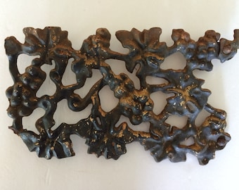Iron Architectural Garden Piece / Wonderful Architectural Accent Piece / Grape & Leaf Pattern / Garden Cottage Decor