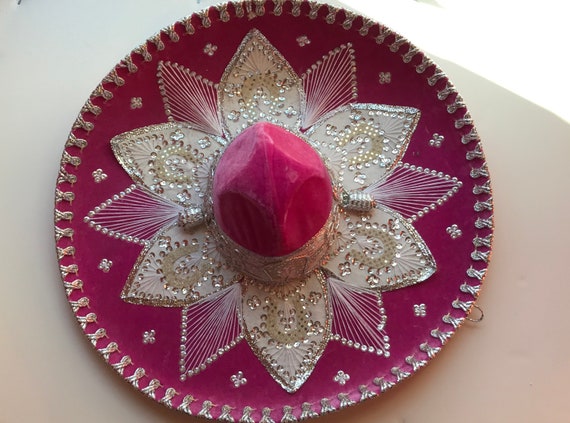 Hot Pink Mexican Sombrero Hat - Fusia Pink! - Stu… - image 2