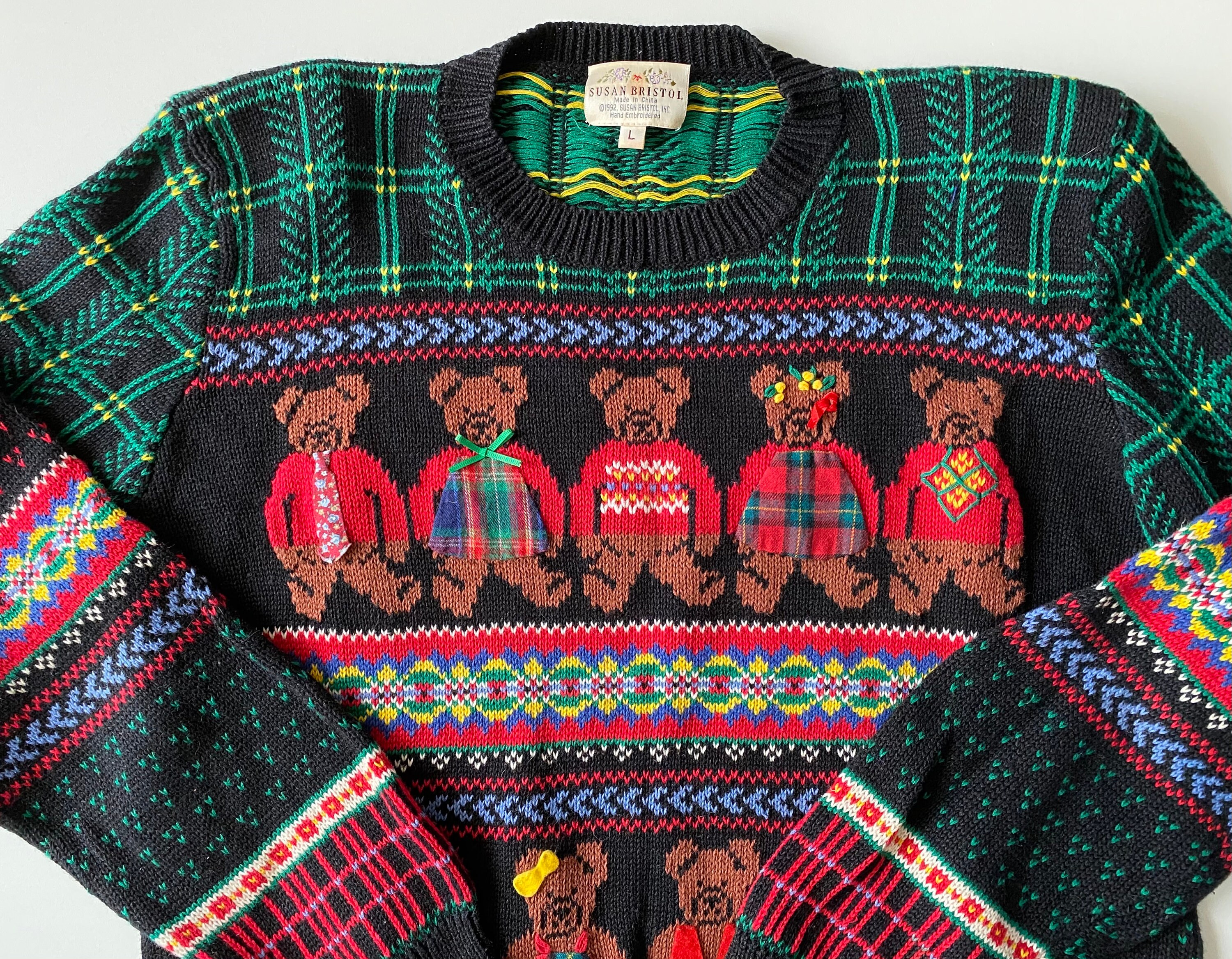 Cute Christmas Sweater Teddy Bear Sweater Susan Bristol Adorable