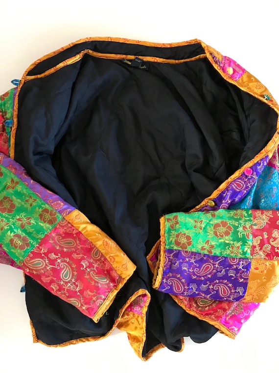Vintage India Patchwork Quilt Jacket - Amazing! -… - image 2