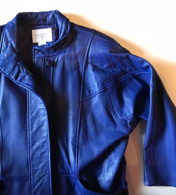 Purple Leather Jacket Coat - So Soft! -  Rich Gra… - image 1