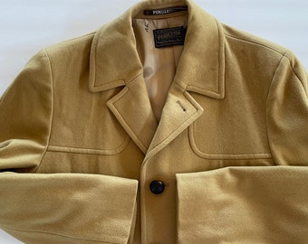 Abrigo Pendleton vintage - Clásico color tostado - Icónico para hombre