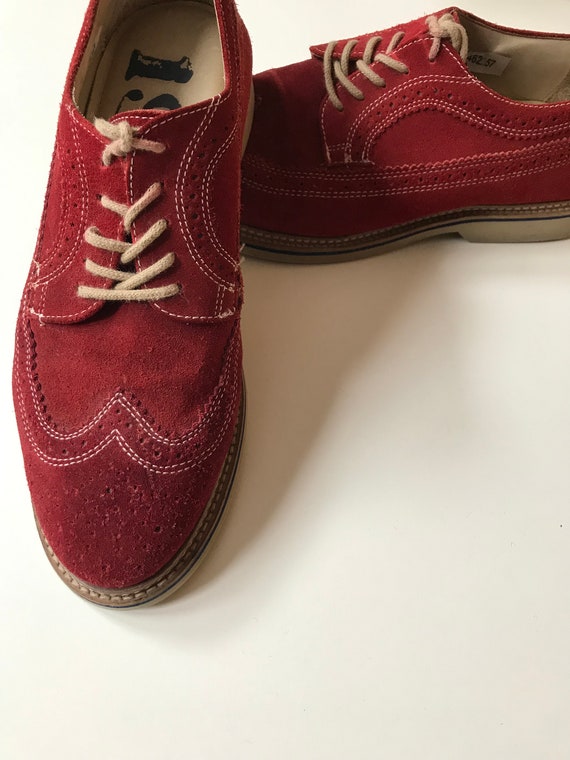 Red Suede Shoes Classic Wingtips - Fantastic! -