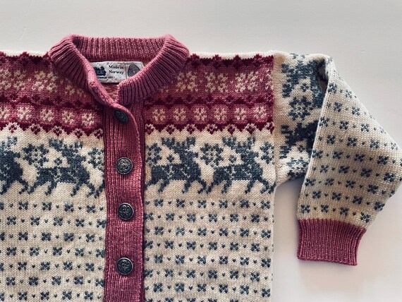 Vintage Norweger-Pullover für Kinder Zauberhaftes Fair Isle