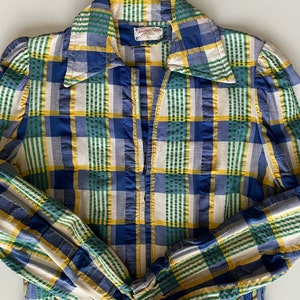 Woman&#39;s Madras Plaid Jacket in Charming Check - Great Preppy Resort Colors -