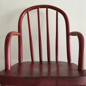 Children's Rocking Chair Charming Small Old School Decor Rustic Red ...