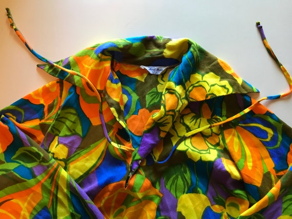 1970s Psychedelic Shirt - Abstract Print w Pucci … - image 1