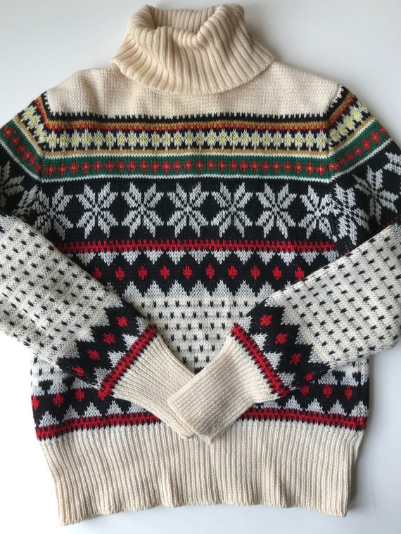 Vintage Scandinavian Sweater Nordic Folk Pattern Style - Etsy