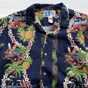 Vintage Hawaiian Shirt - Rare ! - Love this! -  Stunning Color and Design - Made in Hawaii - Retro Tropical