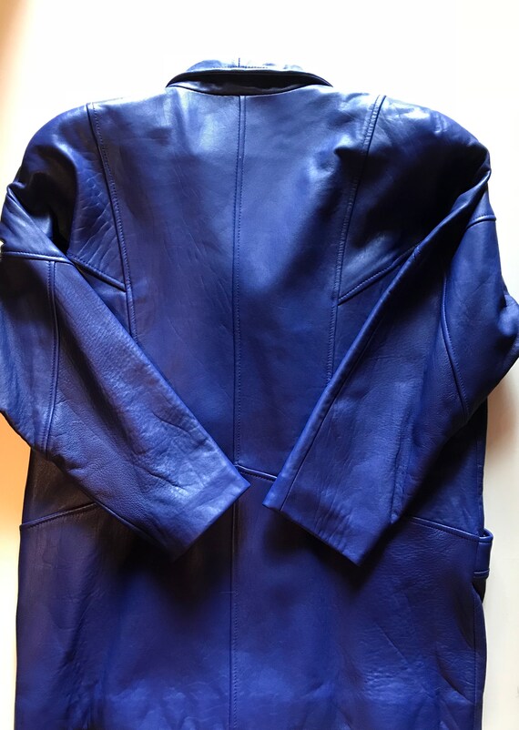 Purple Leather Jacket Coat - So Soft! -  Rich Gra… - image 3