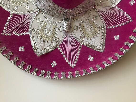 Hot Pink Mexican Sombrero Hat - Fusia Pink! - Stu… - image 1