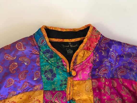 Vintage India Patchwork Quilt Jacket - Amazing! -… - image 6