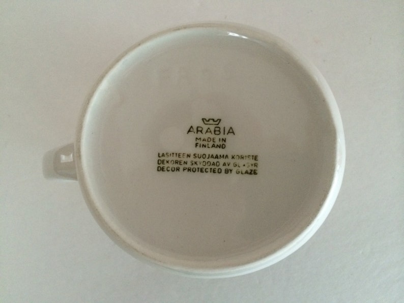 Arabia Finland Pitcher W Enchanting Blue Butterfly A Rare ...