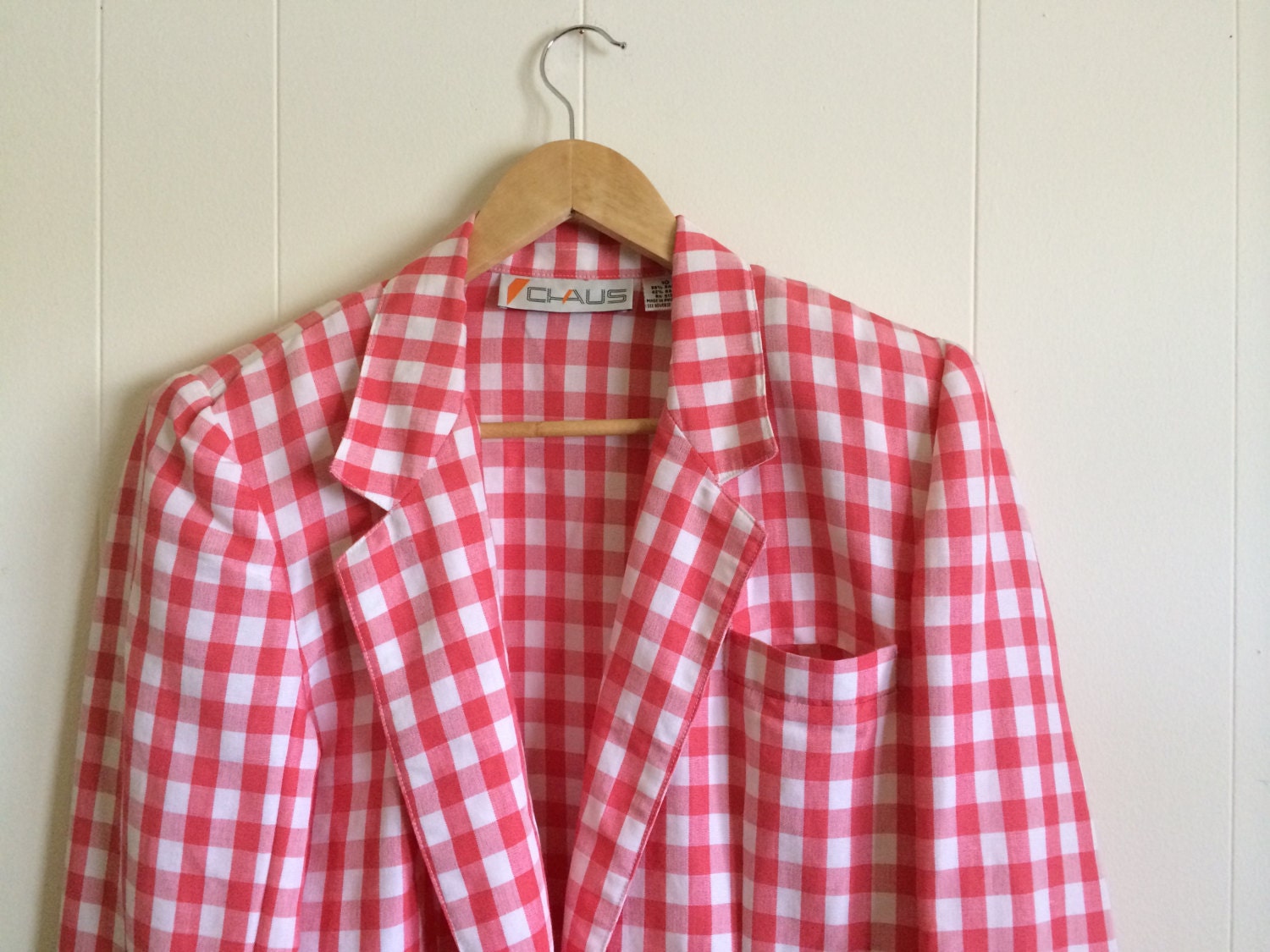 pink gingham jacket