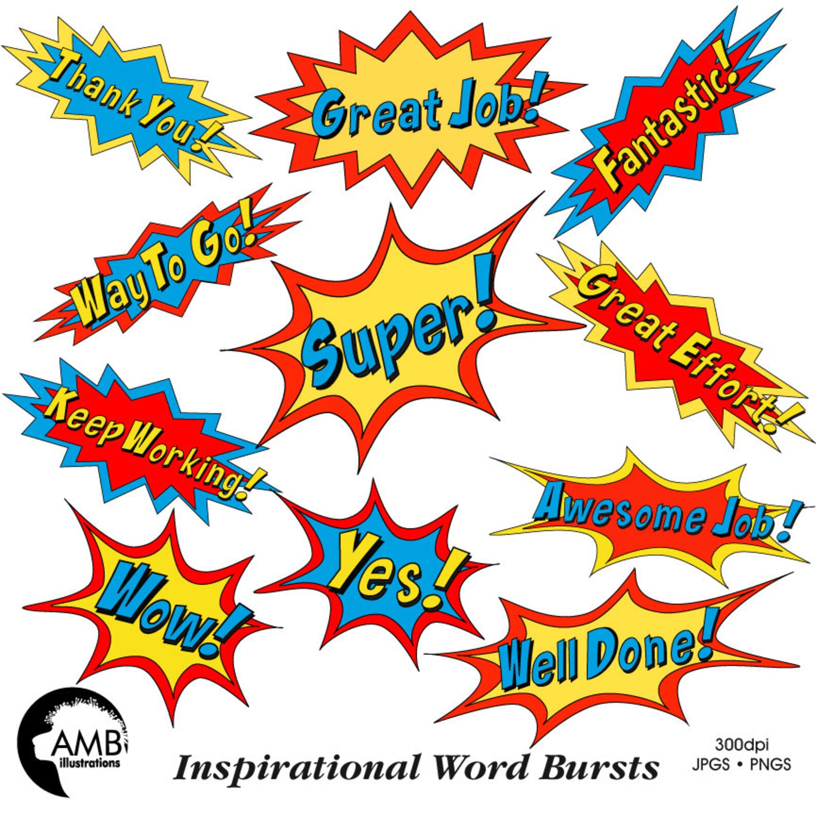 Superhero Letter clipart Superhero Callouts Clipart Word | Etsy