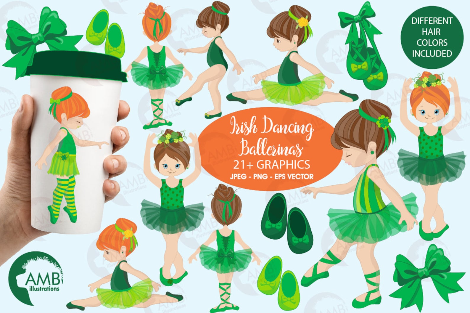 irish ballerina clipart, irish ballet clipart, irish dancers, girl dancing, commercial use, instant download, amb-1588 irish ballerina clipart, irish ballet clipart, irish dancers, girl dancing, commercial use, instant download, amb-1588