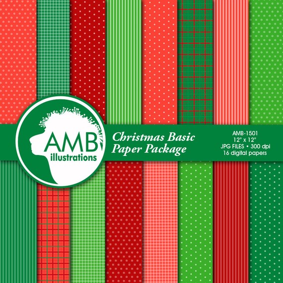 Traditional Christmas digital paper, Holiday Backgrounds, Papers, Christmas backgrounds, Holiday patterns, AMB-1501 Il_570xn
