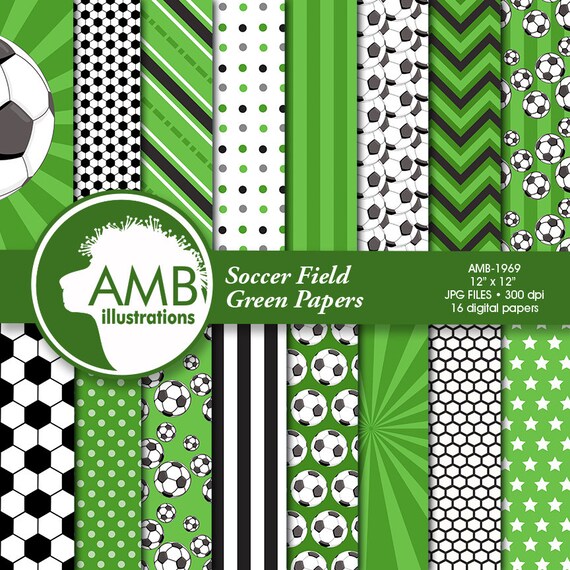 Sports Digital Paper Soccer Papers And Backgrounds Football Field Papers Soccer Scrapbook Papers Commercial Use Amb 1969 By Ambillustrations Catch My Party
