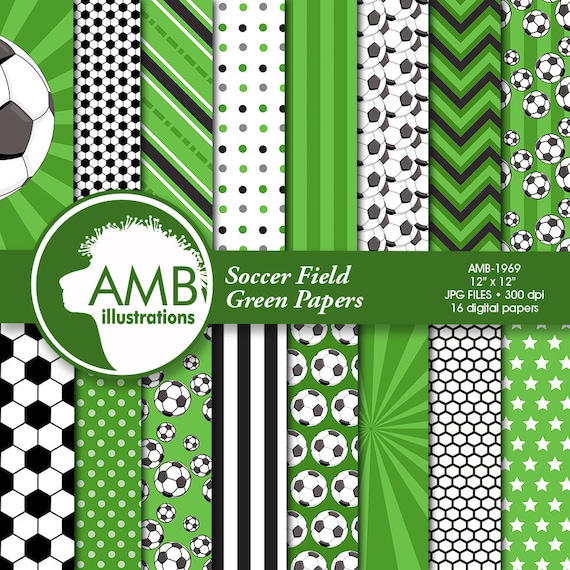 Sports Digital Paper Soccer Papers And Backgrounds Football Field Papers Soccer Scrapbook Papers Commercial Use Amb 1969 By Ambillustrations Catch My Party