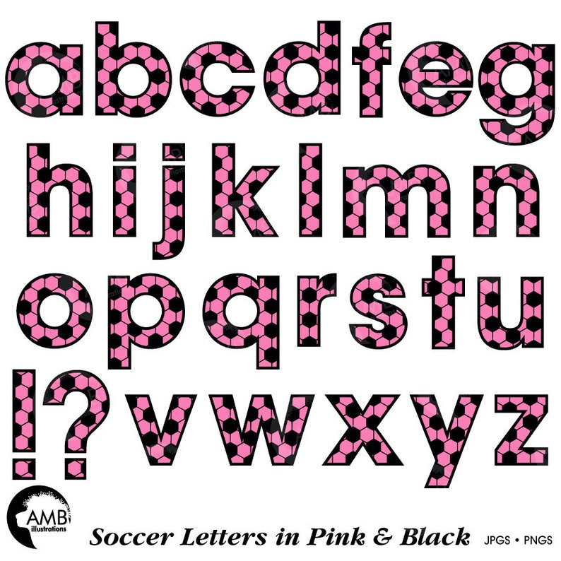 Soccer Letter clipart Alphabet clipart Football Letters | Etsy