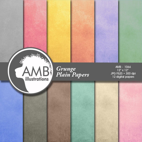 Shabby Chic Digital Papers, Multi-Colored Grunge Plain Pattern, Scrapbook Papers for Crafts, commercial use, AMB-1066 Il_570xn