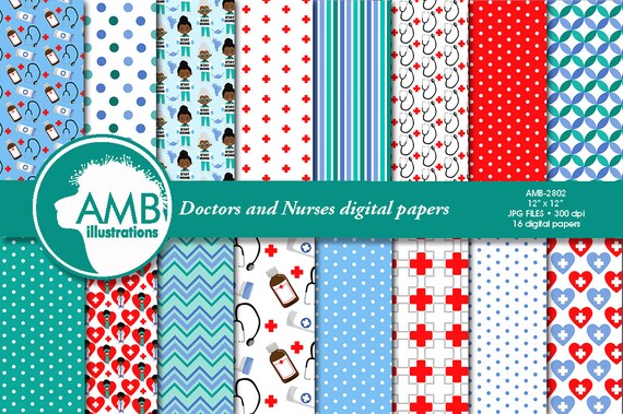 Pandemic papers, nurses paper, hospital papers, doctor papers, digital papers, superhero pattern, AMB-2802 Il_570xn