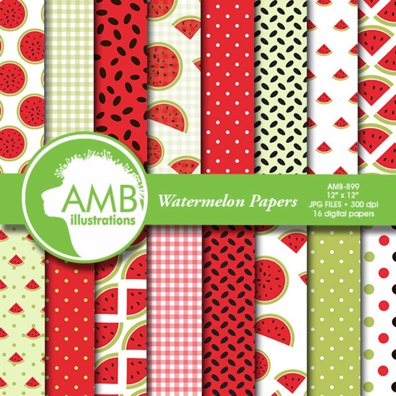 Download Watermelon digital papers Picnic papers Watermelon ...