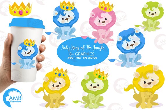 Lion Clipart Jungle Animal Clipart Lion King Clipart Baby Etsy