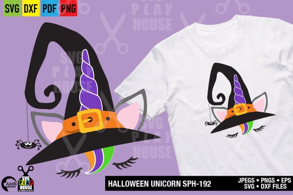 Download Halloween Unicorn Svg Svg Files Unicorn Witch Hat Svg Cricut Cut Files Instant Download Commercial Use Sph 191 By Ambillustrations Catch My Party