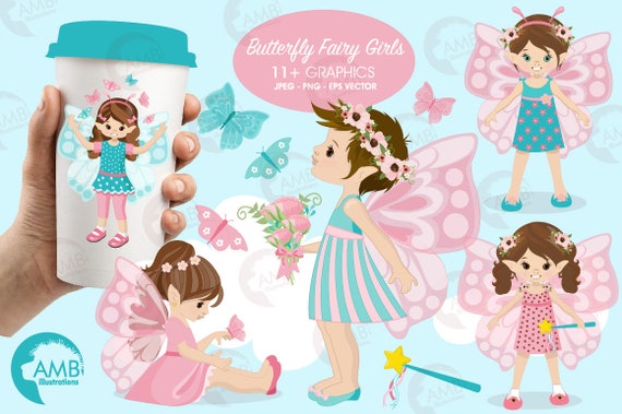 Fairy clipart, Fairy girls clipart, Butterfly clipart, butterfly girls clipart, fairy clipart, AMB-1069 Il_570xn