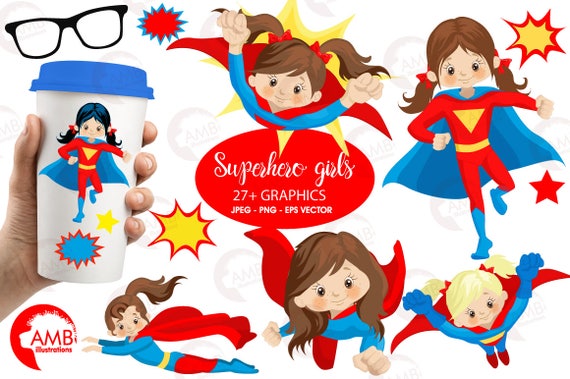 Download Free Superhero Clipart Super Hero Clipart Super Hero Girls Etsy PSD Mockup Template