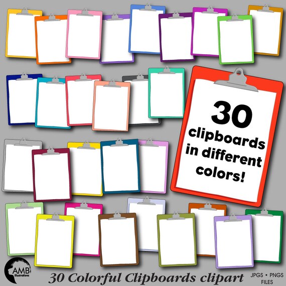 Back to school Clipart, Classroom Clipart, Clipboard Clipart, Student Clipart, Commercial Use, AMB-1845 Il_570xn
