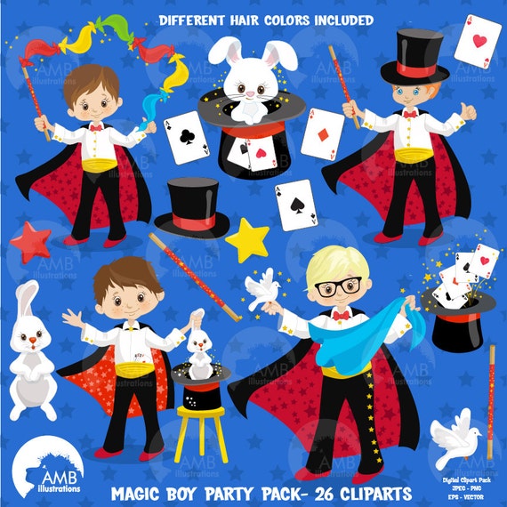 Download Magician Clipart Magician Boy Clipart Magic Show Clipart Etsy PSD Mockup Templates