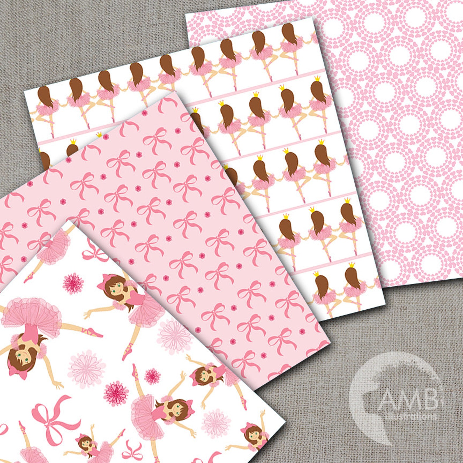 Ballerina scrapbook paper Ballet scrapbooking paper Ballet | Etsy