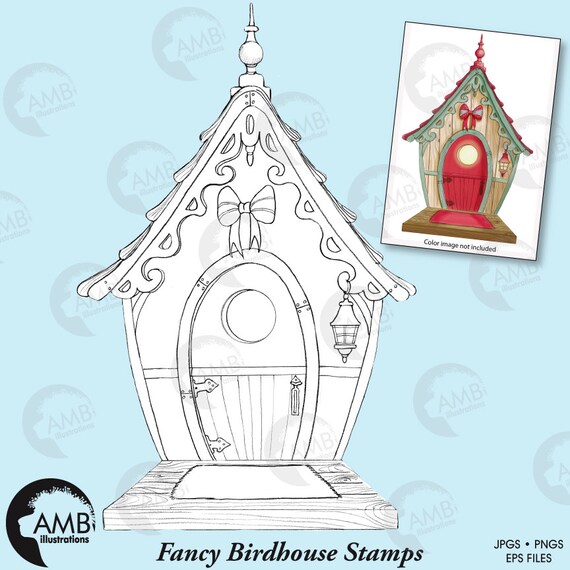 Download 80 Off Birdhouse Stamp Fancy Victorian Birdhouse Stamp Elf Etsy PSD Mockup Templates