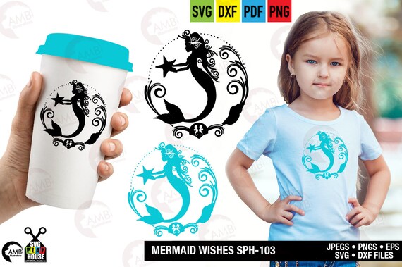 Mermaid Svg Svg Files Cute Mermaid Favorite Mermaid Beach Svg Cricut Cut Files Instant Download Commercial Use Sph 103 By Ambillustrations Catch My Party