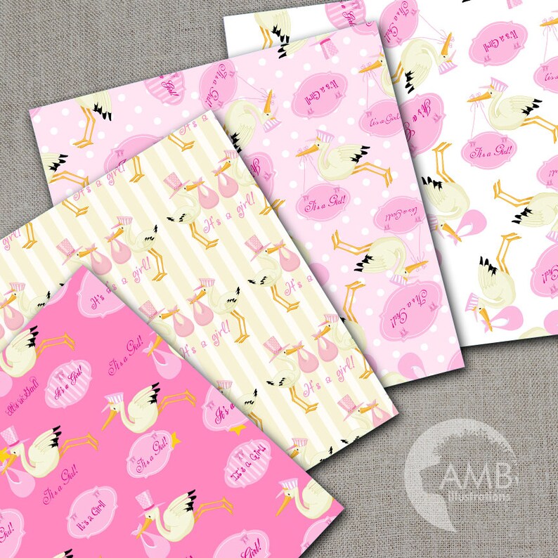 Baby shower Papers Girl Baby Shower Papers It's a Girl Etsy