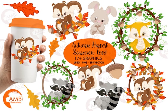 Woodland Forest Animals clipart, Woodland animals clipart, Animal clipart, commercial use, vector graphics, digital, AMB-1178 Il_570xn