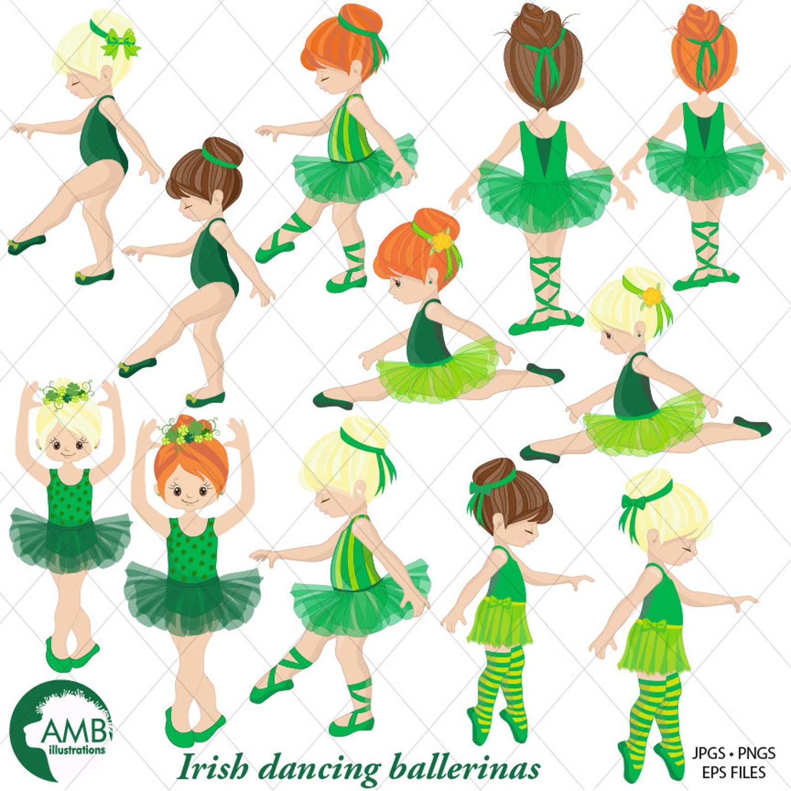 irish ballerina clipart, irish ballet clipart, irish dancers, girl dancing, commercial use, instant download, amb-1588 irish ballerina clipart, irish ballet clipart, irish dancers, girl dancing, commercial use, instant download, amb-1588